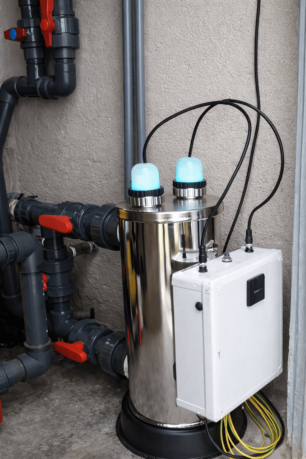 Tratamiento de agua de estaño con equipo esterilizador ultravioleta UV